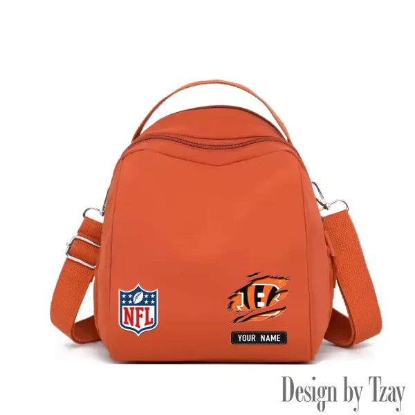 Cincinnati Bengals Women's Nylon Backpack Lightweight Travel Bag SPTWNBLTB007 - Image 4