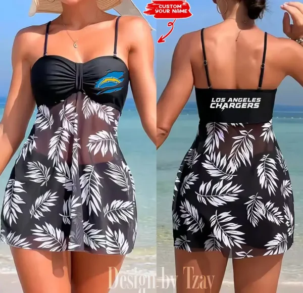 Los Angeles Chargers Summer Women's Short Dress With Shorts Trending 2025 SPTSWSDT050 - Image 2