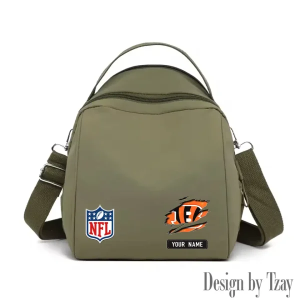 Cincinnati Bengals Women's Nylon Backpack Lightweight Travel Bag SPTWNBLTB007 - Image 8