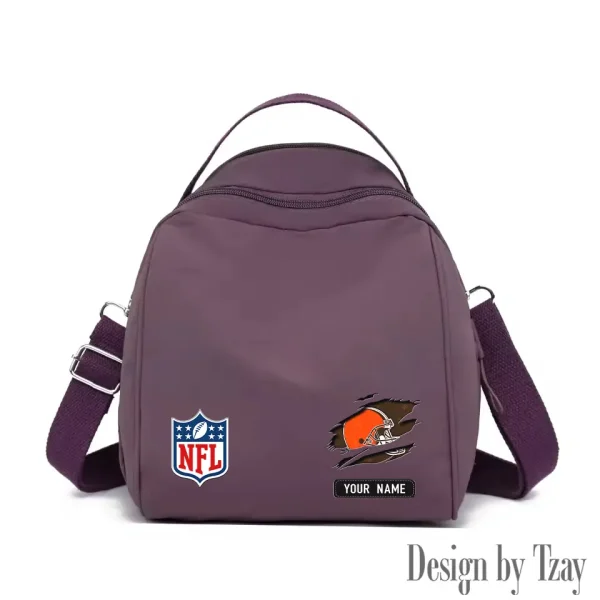 Cleveland Browns Women's Nylon Backpack Lightweight Travel Bag SPTWNBLTB008 - Image 3