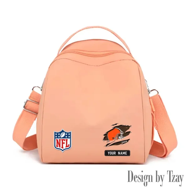 Cleveland Browns Women's Nylon Backpack Lightweight Travel Bag SPTWNBLTB008 - Image 8
