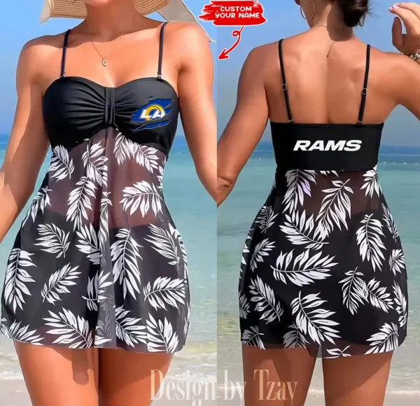Los Angeles Rams Summer Women's Short Dress With Shorts Trending 2025 SPTSWSDT051 - Image 3