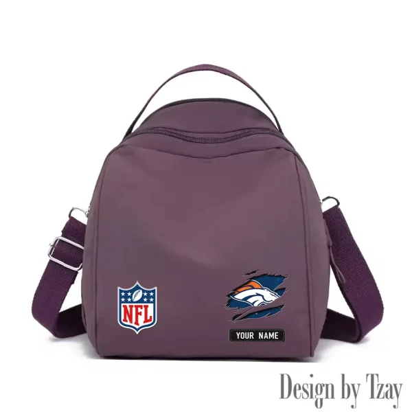 Denver Broncos Women's Nylon Backpack Lightweight Travel Bag SPTWNBLTB010 - Image 3