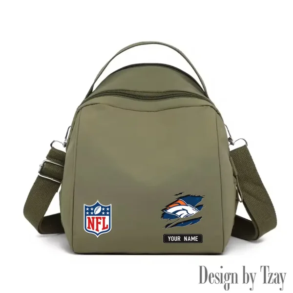Denver Broncos Women's Nylon Backpack Lightweight Travel Bag SPTWNBLTB010 - Image 7