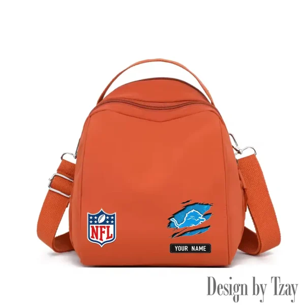 Detroit Lions Women's Nylon Backpack Lightweight Travel Bag SPTWNBLTB011 - Image 5