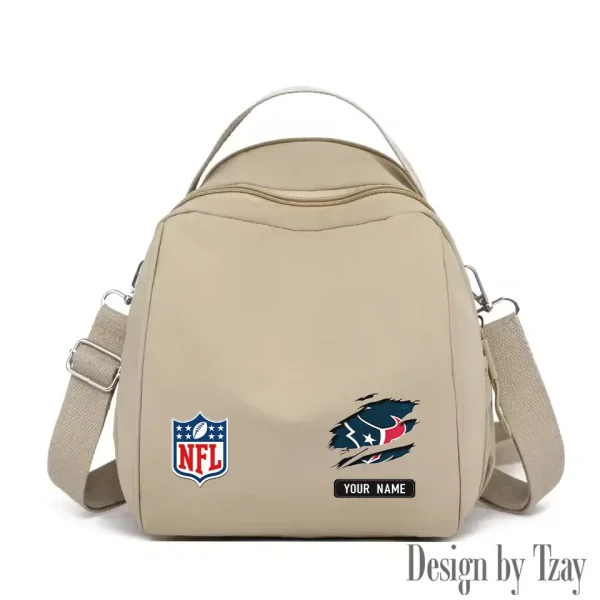 Houston Texans Women's Nylon Backpack Lightweight Travel Bag SPTWNBLTB013