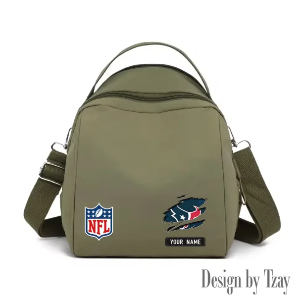 Houston Texans Women's Nylon Backpack Lightweight Travel Bag SPTWNBLTB013 - Image 2