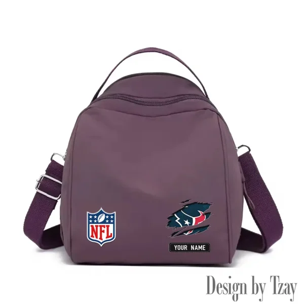 Houston Texans Women's Nylon Backpack Lightweight Travel Bag SPTWNBLTB013 - Image 4