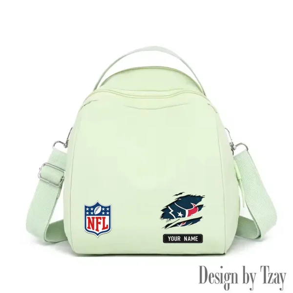 Houston Texans Women's Nylon Backpack Lightweight Travel Bag SPTWNBLTB013 - Image 8