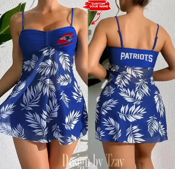 New England Patriots Summer Women's Short Dress With Shorts Trending 2025 SPTSWSDT054 - Image 3