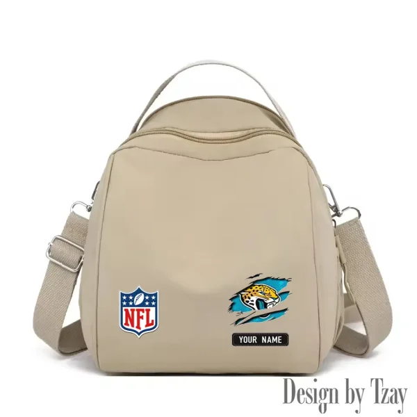 Jacksonville Jaguars Women's Nylon Backpack Lightweight Travel Bag SPTWNBLTB015 - Image 8