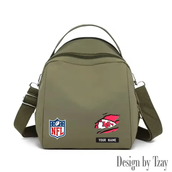 Kansas City Chiefs Women's Nylon Backpack Lightweight Travel Bag SPTWNBLTB016 - Image 2