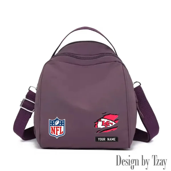Kansas City Chiefs Women's Nylon Backpack Lightweight Travel Bag SPTWNBLTB016 - Image 3