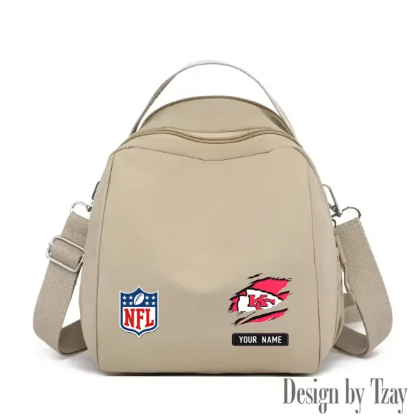 Kansas City Chiefs Women's Nylon Backpack Lightweight Travel Bag SPTWNBLTB016 - Image 4