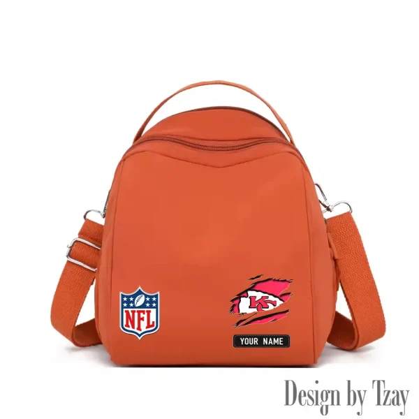 Kansas City Chiefs Women's Nylon Backpack Lightweight Travel Bag SPTWNBLTB016 - Image 7