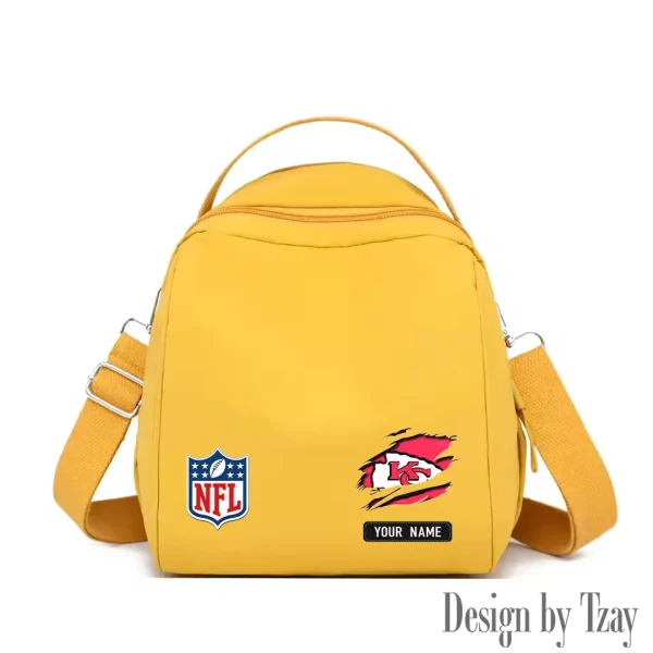 Kansas City Chiefs Women's Nylon Backpack Lightweight Travel Bag SPTWNBLTB016 - Image 8
