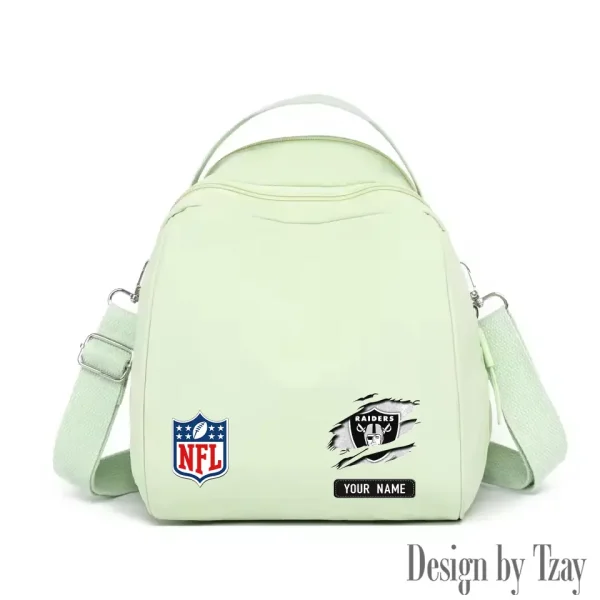 Las Vegas Raiders Women's Nylon Backpack Lightweight Travel Bag SPTWNBLTB017