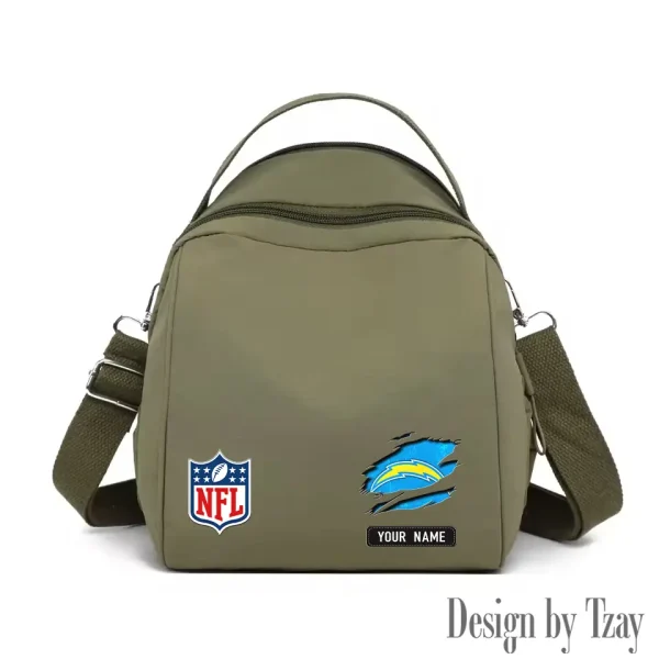 Los Angeles Chargers Women's Nylon Backpack Lightweight Travel Bag SPTWNBLTB018 - Image 6