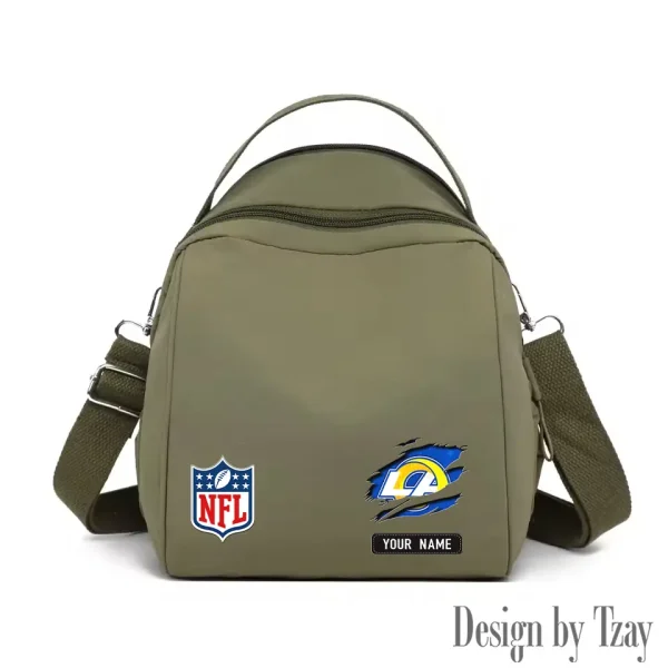 Los Angeles Rams Women's Nylon Backpack Lightweight Travel Bag SPTWNBLTB019 - Image 3