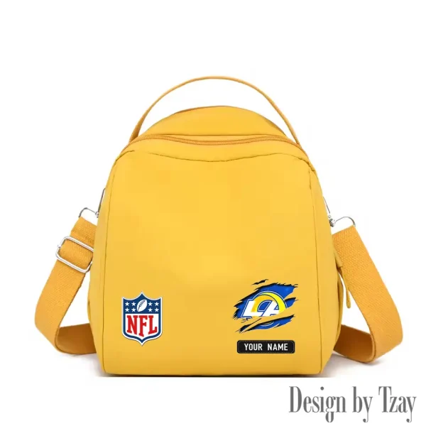 Los Angeles Rams Women's Nylon Backpack Lightweight Travel Bag SPTWNBLTB019 - Image 5