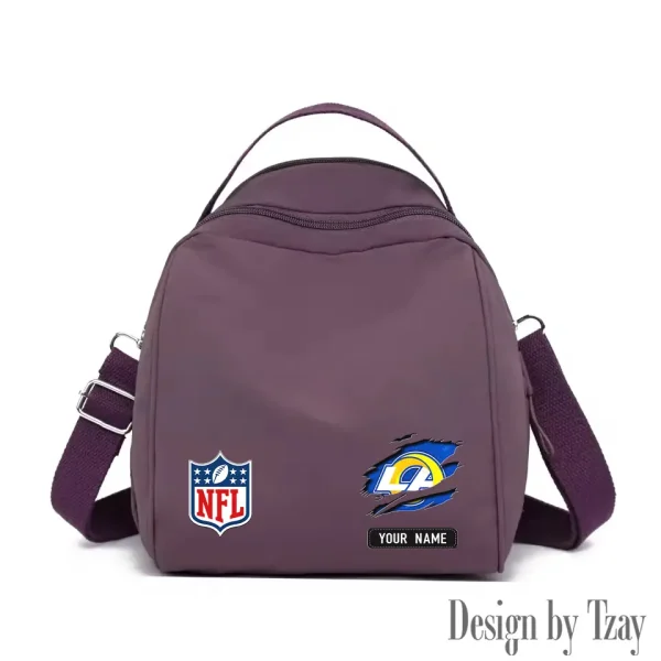 Los Angeles Rams Women's Nylon Backpack Lightweight Travel Bag SPTWNBLTB019 - Image 7