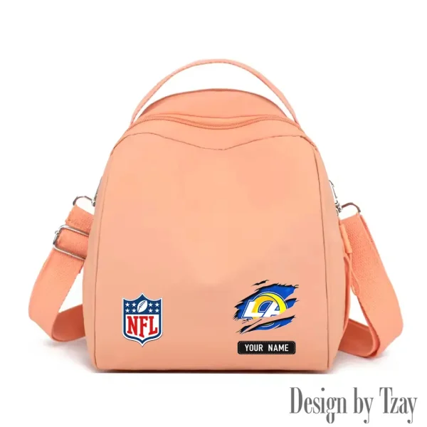 Los Angeles Rams Women's Nylon Backpack Lightweight Travel Bag SPTWNBLTB019 - Image 8