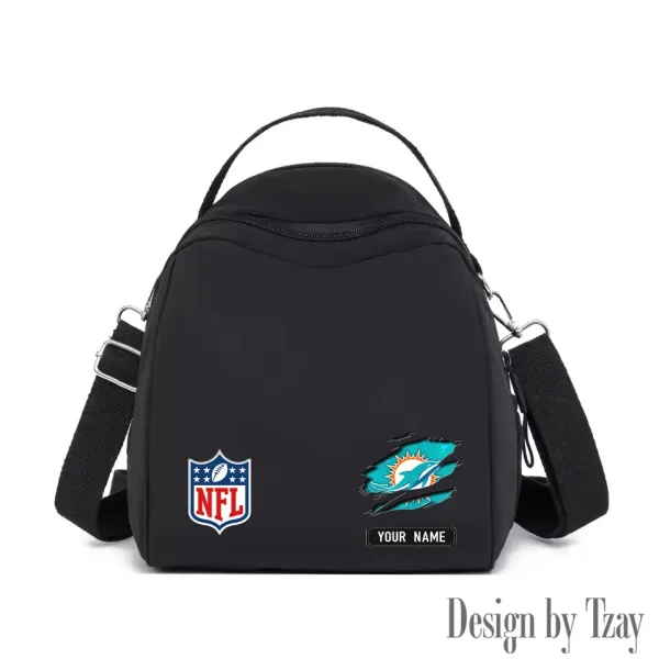 Miami Dolphins Women's Nylon Backpack Lightweight Travel Bag SPTWNBLTB020 - Image 3