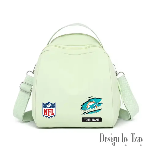 Miami Dolphins Women's Nylon Backpack Lightweight Travel Bag SPTWNBLTB020 - Image 7
