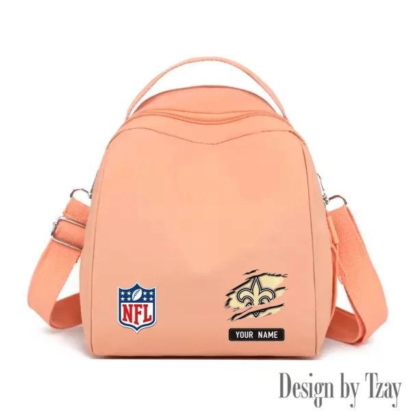 New Orleans Saints Women's Nylon Backpack Lightweight Travel Bag SPTWNBLTB023