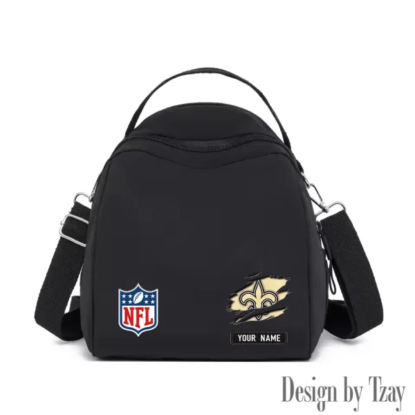New Orleans Saints Women's Nylon Backpack Lightweight Travel Bag SPTWNBLTB023 - Image 3