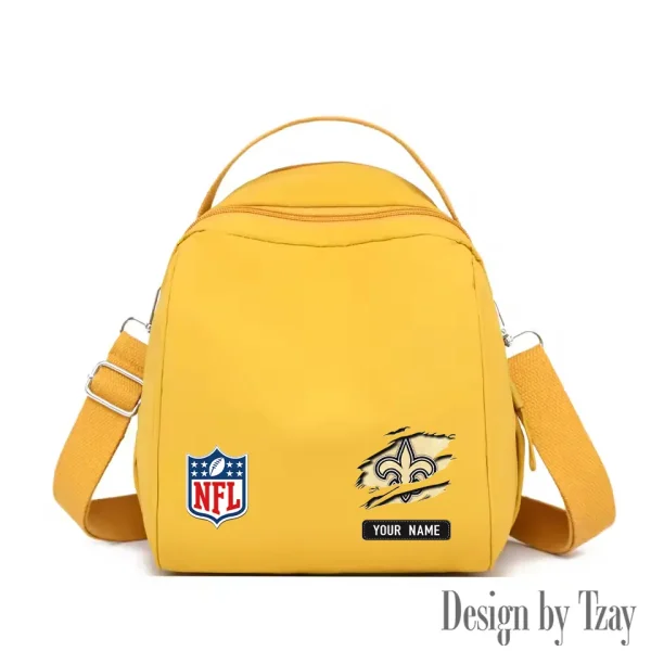 New Orleans Saints Women's Nylon Backpack Lightweight Travel Bag SPTWNBLTB023 - Image 6