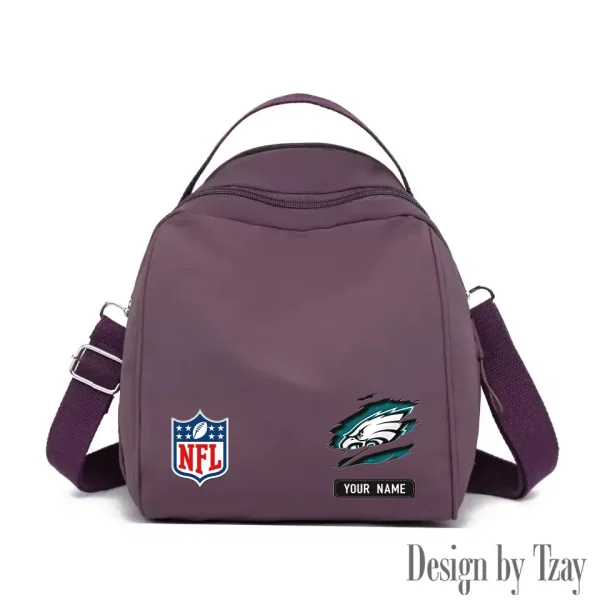 Philadelphia Eagles Women's Nylon Backpack Lightweight Travel Bag SPTWNBLTB026 - Image 4