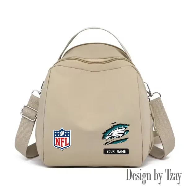 Philadelphia Eagles Women's Nylon Backpack Lightweight Travel Bag SPTWNBLTB026 - Image 5