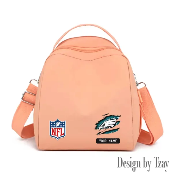 Philadelphia Eagles Women's Nylon Backpack Lightweight Travel Bag SPTWNBLTB026 - Image 7