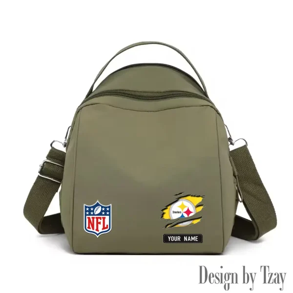 Pittsburgh Steelers Women's Nylon Backpack Lightweight Travel Bag SPTWNBLTB027 - Image 5