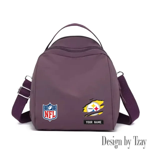 Pittsburgh Steelers Women's Nylon Backpack Lightweight Travel Bag SPTWNBLTB027 - Image 6
