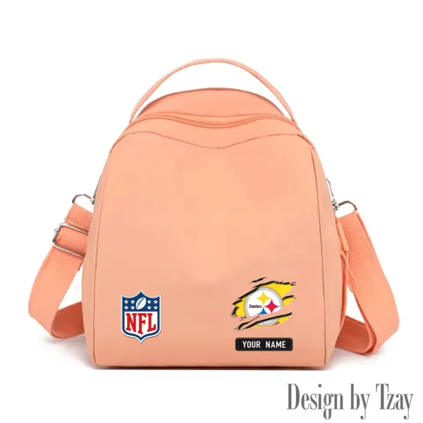 Pittsburgh Steelers Women's Nylon Backpack Lightweight Travel Bag SPTWNBLTB027 - Image 7