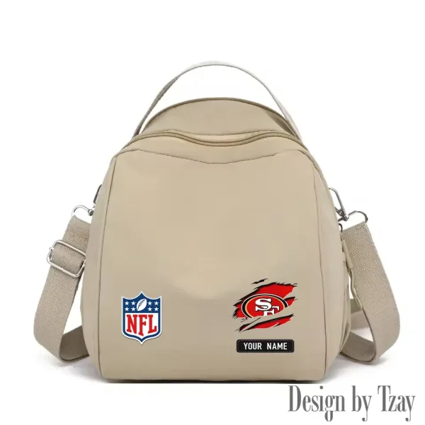 San Francisco 49ers Women's Nylon Backpack Lightweight Travel Bag SPTWNBLTB028 - Image 2