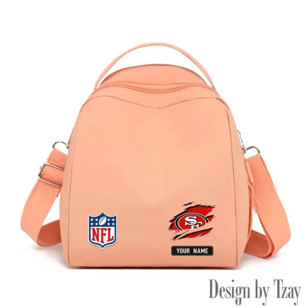 San Francisco 49ers Women's Nylon Backpack Lightweight Travel Bag SPTWNBLTB028 - Image 6