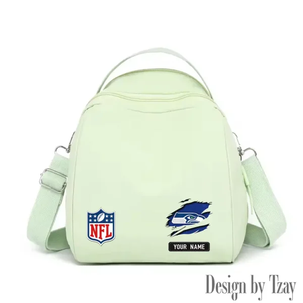 Seattle Seahawks Women's Nylon Backpack Lightweight Travel Bag SPTWNBLTB029 - Image 2