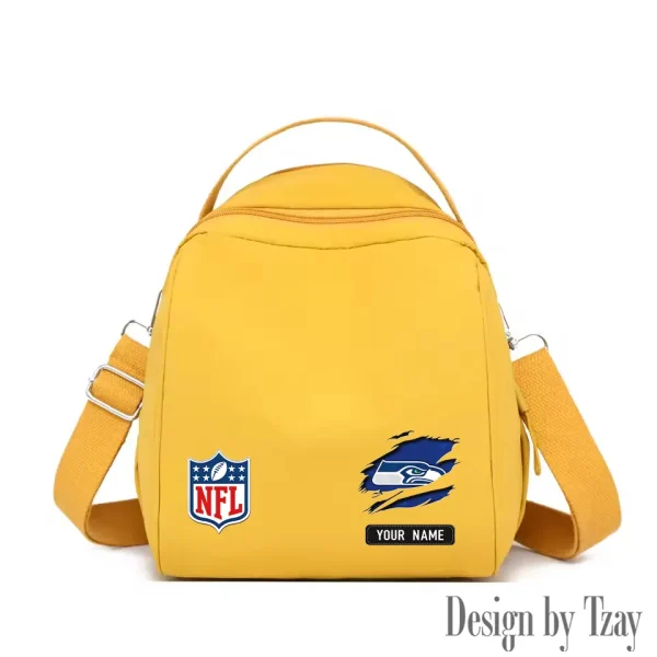 Seattle Seahawks Women's Nylon Backpack Lightweight Travel Bag SPTWNBLTB029 - Image 4