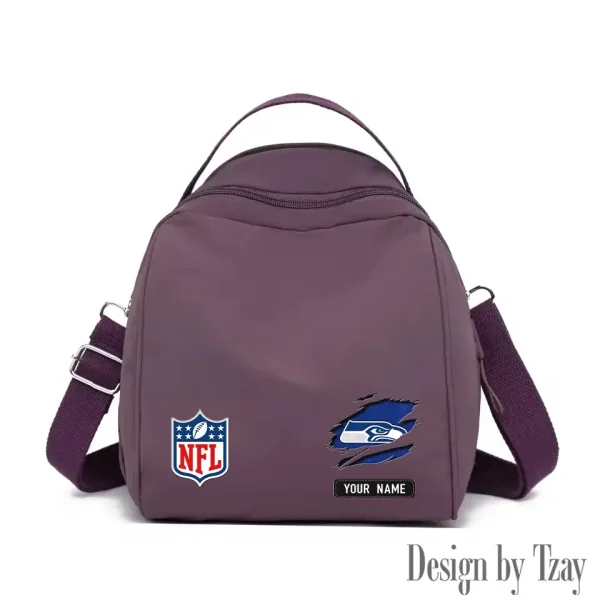 Seattle Seahawks Women's Nylon Backpack Lightweight Travel Bag SPTWNBLTB029 - Image 5