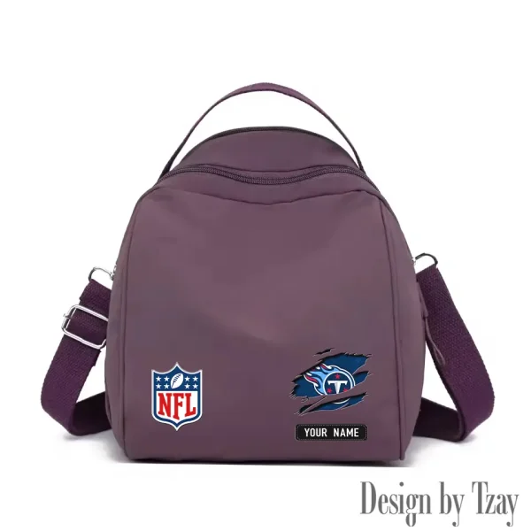 Tennessee Titans Women's Nylon Backpack Lightweight Travel Bag SPTWNBLTB031 - Image 5