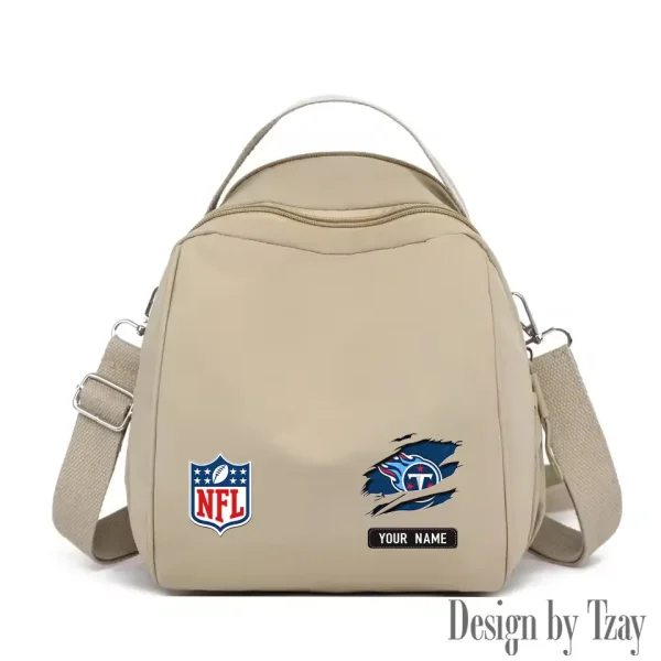 Tennessee Titans Women's Nylon Backpack Lightweight Travel Bag SPTWNBLTB031 - Image 7