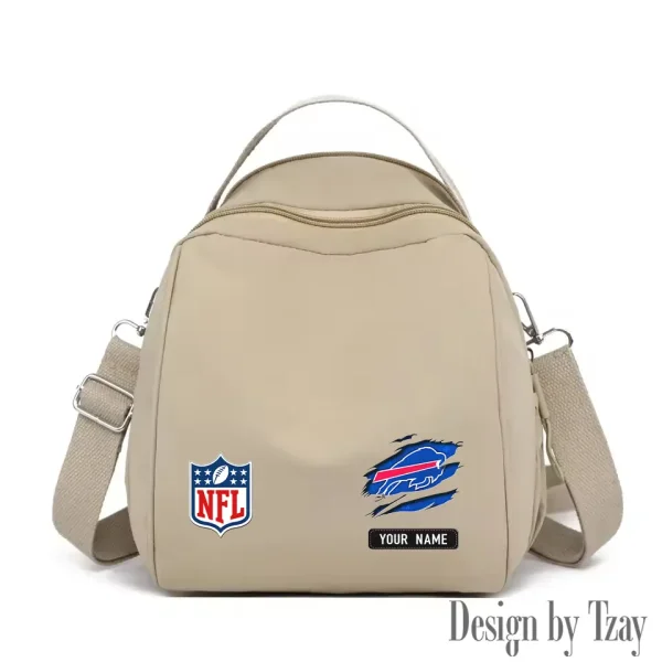 Buffalo Bills Women's Nylon Backpack Lightweight Travel Bag SPTWNBLTB004 - Image 8