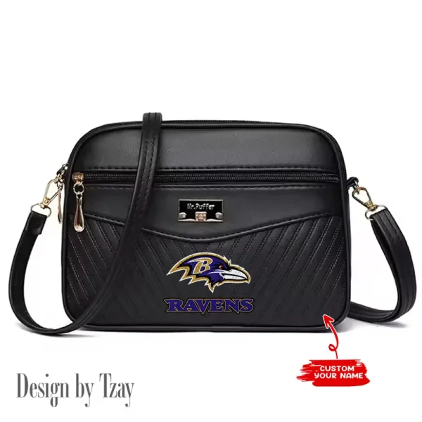 Baltimore Ravens Summer Women's Handbag Skew Cross Underarm Bag SPTWGUB003 - Image 2