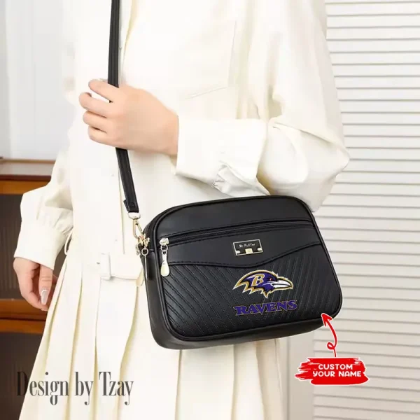 Baltimore Ravens Summer Women's Handbag Skew Cross Underarm Bag SPTWGUB003 - Image 3