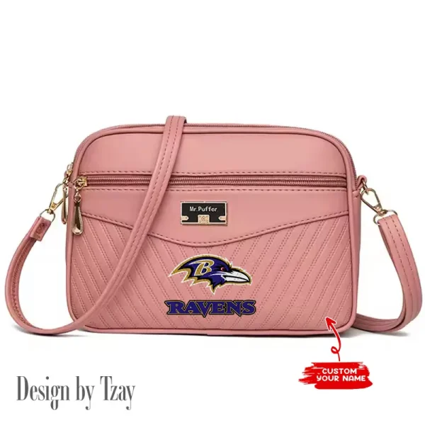 Baltimore Ravens Summer Women's Handbag Skew Cross Underarm Bag SPTWGUB003 - Image 4