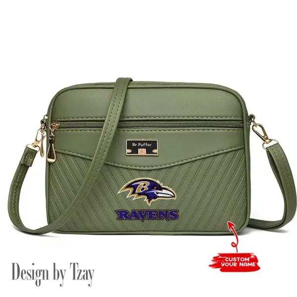 Baltimore Ravens Summer Women's Handbag Skew Cross Underarm Bag SPTWGUB003 - Image 5