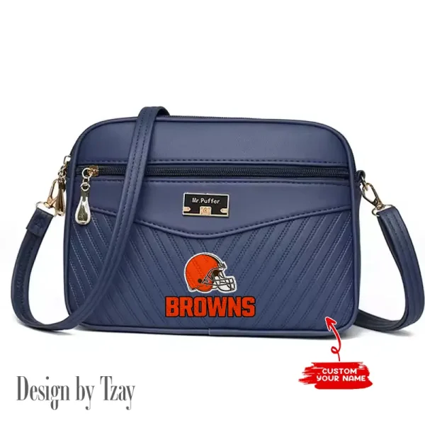 Cleveland Browns Summer Women's Handbag Skew Cross Underarm Bag SPTWGUB008 - Image 4